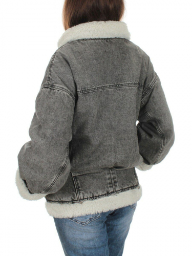 626420056008A24004 GRAY Куртка джинсовая женская, утепленная (77.6% хлопок, 22.4% полиэстер) размер M - 44/46 российский