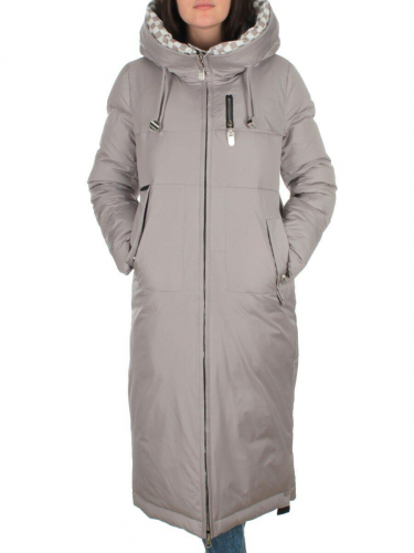 9120 LT.GRAY Пальто зимнее женское (200 гр. холлофайбера) размер 42