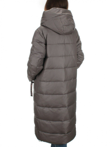 H-9196 GRAY/VIOLET Пальто зимнее женское (200 гр .холлофайбер) размер 50