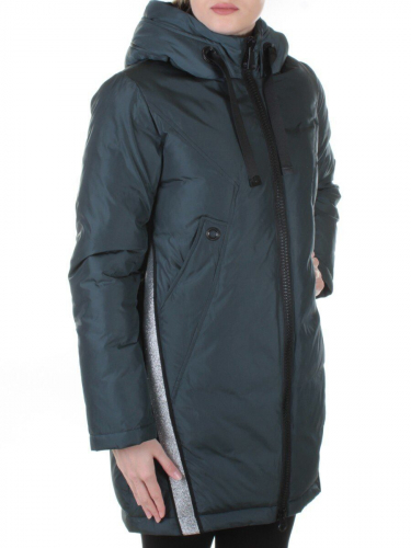 227-1 GRAY/GREEN Пальто женское зимнее Snow Grace размер M - 44 российский