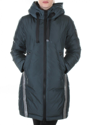 227-1 GRAY/GREEN Пальто женское зимнее Snow Grace размер M - 44 российский