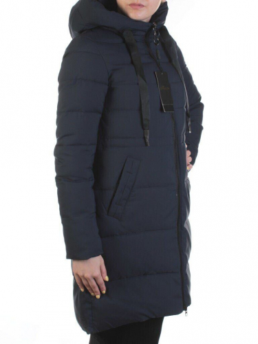 1862 DK. BLUE Пальто зимнее женское (холлофайбер) размер S - 42 российский