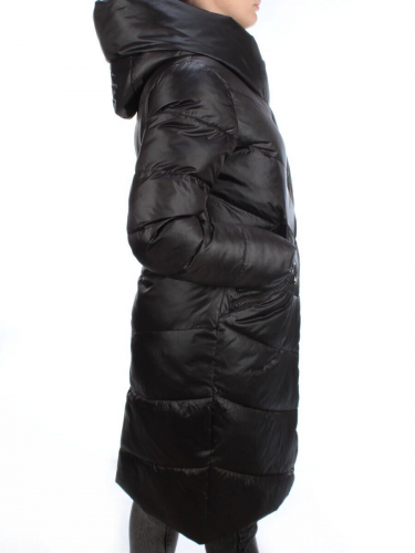 8351 BLACK Пальто женское зимнее JARIUS (200 гр. холлофайбера) размер 2XL - 50 российский