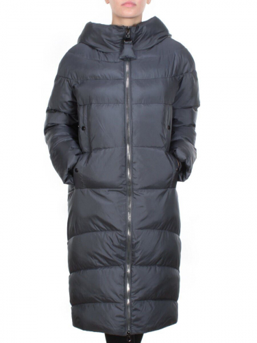 2116 DARK GRAY Пальто зимнее женское MELISACITI (200 гр. холлофайбера) размер 50