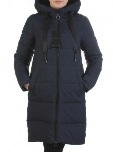 1862 DK. BLUE Пальто зимнее женское (холлофайбер) размер S - 42 российский