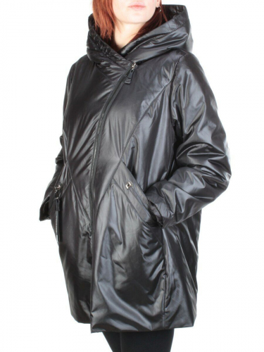 22-308 BLACK Куртка демисезонная женская AKiDSEFRS (100 гр.синтепона) размер 54