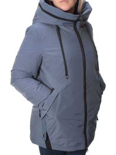 21-977 GRAY/BLUE Куртка зимняя женская (200 гр. холлофайбера) размер 48