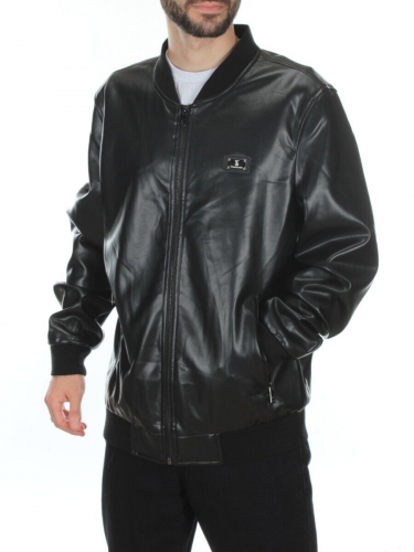P2148 BLACK Куртка из эко-кожи мужская размер 48 российский