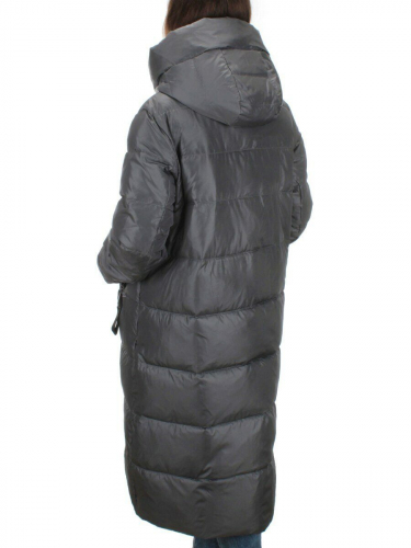 H-2208 DK.GRAY Пальто зимнее женское (200 гр .холлофайбер) размер 50