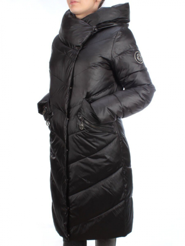 8351 BLACK Пальто женское зимнее JARIUS (200 гр. холлофайбера) размер 2XL - 50 российский