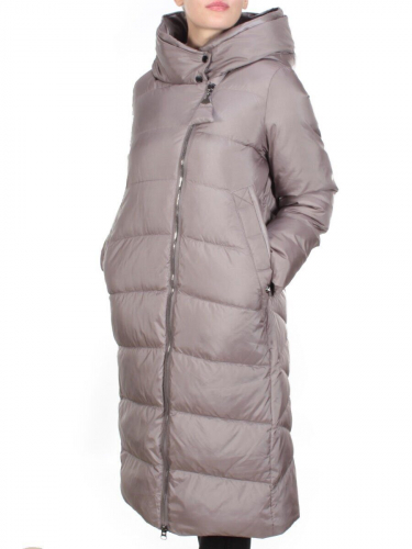 2118 LIGHT GRAY Пальто зимнее женское MELISACITI (200 гр. холлофайбера) размер 48