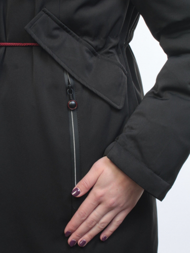 18602 BLACK Пальто демисезонное женское (100 гр. синтепон) размер M - 44 российский