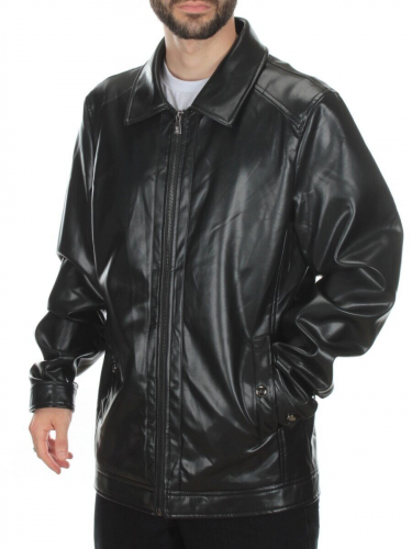 P2149 BLACK Куртка из эко-кожи мужская размер 48 российский