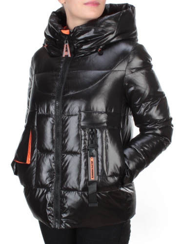 2197-1 BLACK Куртка зимняя женская MONGEDI (200 гр. холлофайбера) размер M - 44 российский