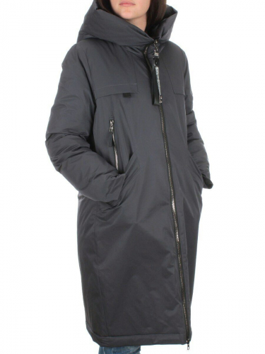 2316 DK.GRAY Пальто зимнее женское (200 гр. холлофайбера) размер 50