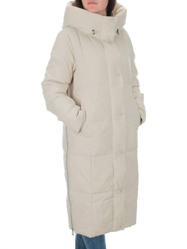 22361 BEIGE Пальто зимнее женское облегченное (150 гр. холлофайбера) размер S - 46 российский