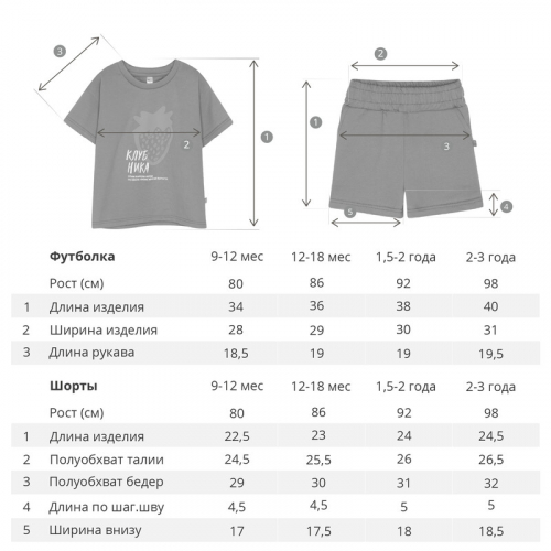Костюм футболка и шорты ДД 036Л23-161
