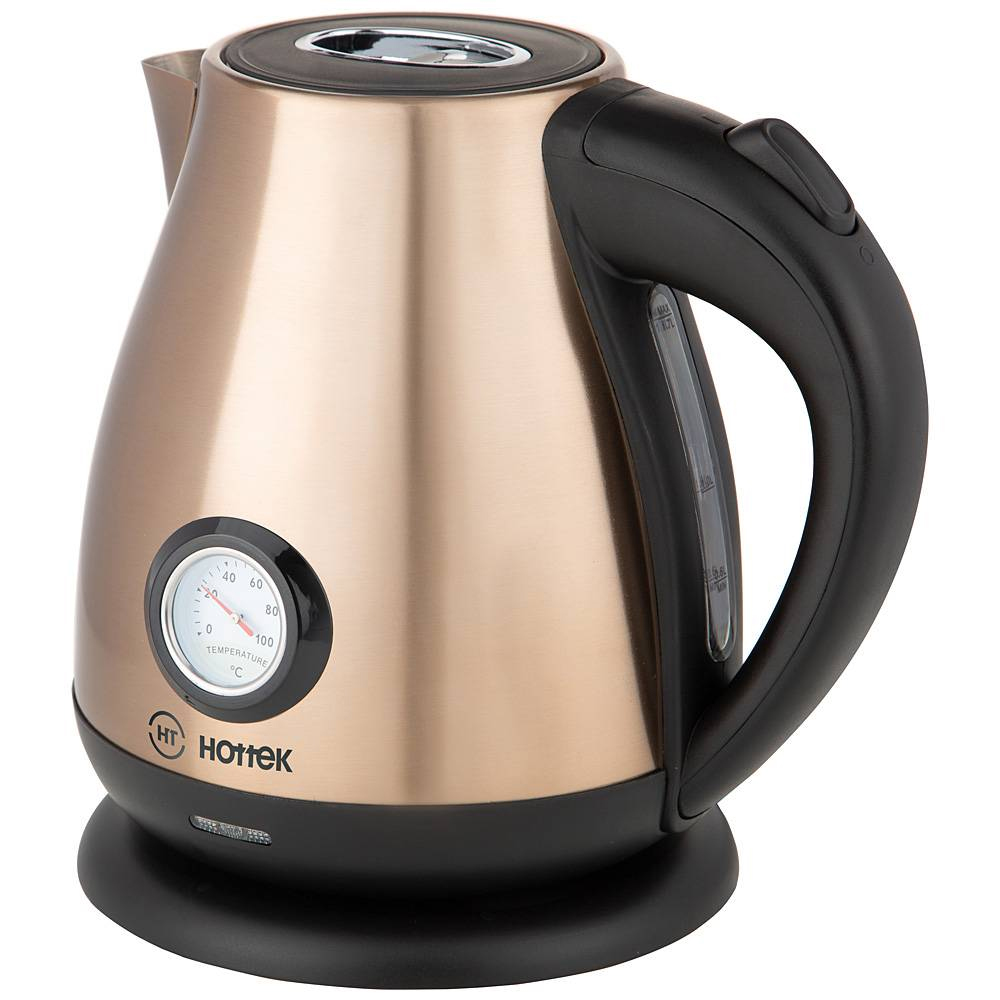 Чайник электрический 1,7л HOTTEK HT-960-021, нерж, встроенный термометр