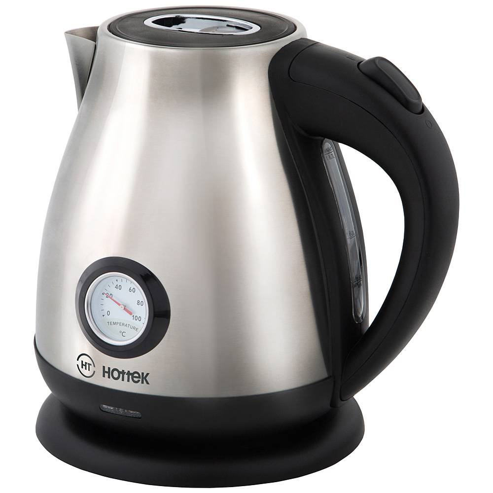 Чайник электрический 1,7л HOTTEK HT-960-020, нерж, встроенный термометр