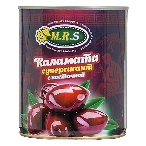 M.R.S. Маслины Супергигант КАЛАМАТА с косточкой 850гр