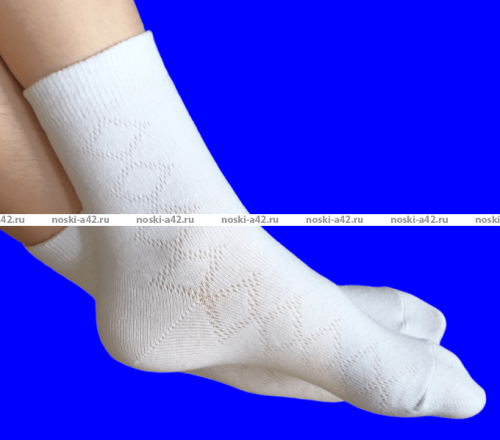 5 ПАР - ЮстаТекс носки подростковые 1с8 (3с35) хлопок с лайкрой белые