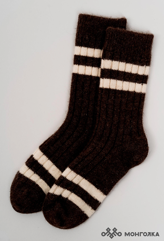 АКЦИЯ! ЦЕНА БЫЛА 425 Р.Носки из 100% монгольской шерсти премиум (арт. 01195)