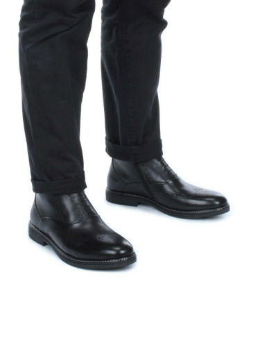 01-H9029-D25-SW3 BLACK Ботинки демисезонные мужские (натуральная кожа)