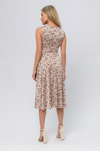 Платье 1001 DRESS #907366Бежевый (принт)