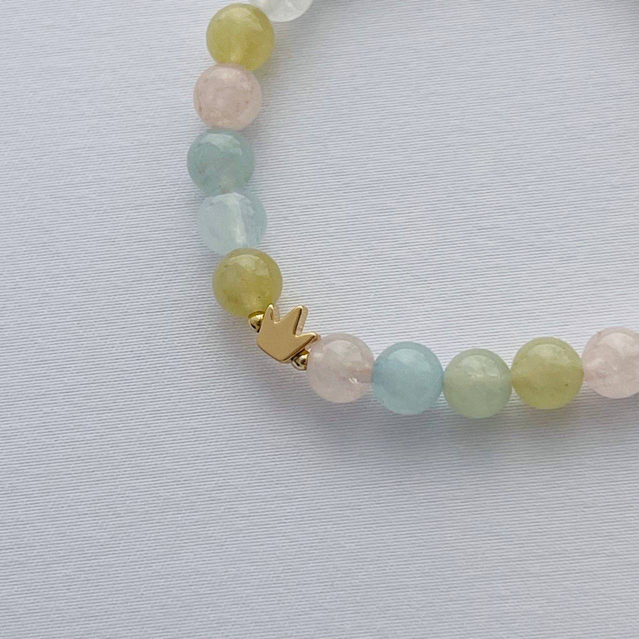 Радуга Самоцветов Браслет из Берилла микс со вставкой