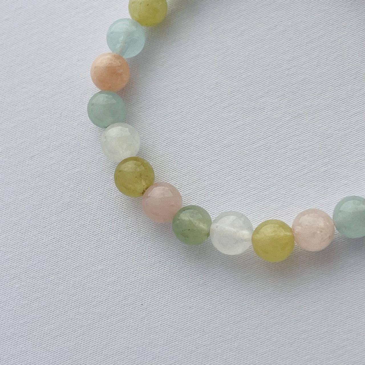 Радуга Самоцветов Браслет из Берилла микс со вставкой