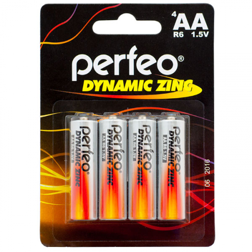 Батарейка Perfeo R06 AA Dynamic Zinc BL4 (4/120/480)