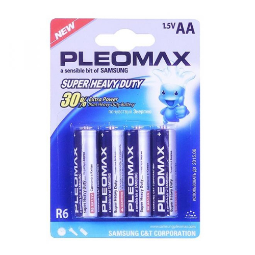 Батарейка Samsung R06 AA Pleomax BL4 (4/40/720)