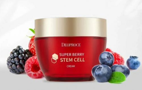 DEOPROCE SUPERBERRY STEM CELL CREAM Антивозрастной крем для лица со стволовыми клетками и экстрактами ягод 50г