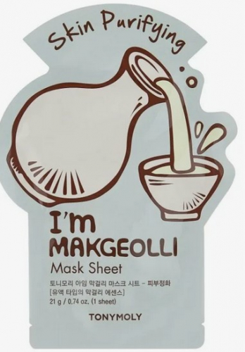 TONYMOLY I 'AM MAKGEOLLI MASK SHEET-SKIN PURIFYING Очищающая тканевая маска для лица с экстрактом макколи 21мл