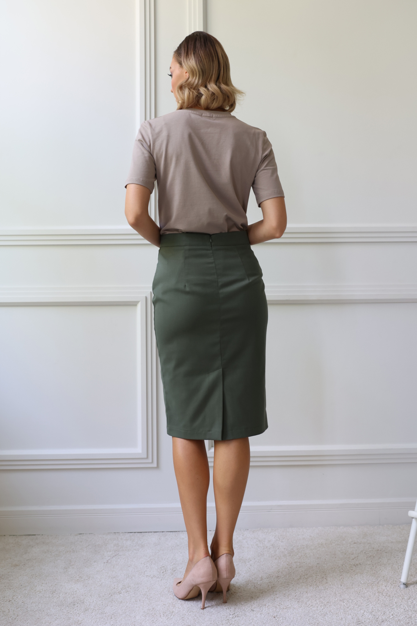 Юбка-карандаш из костюмной ткани