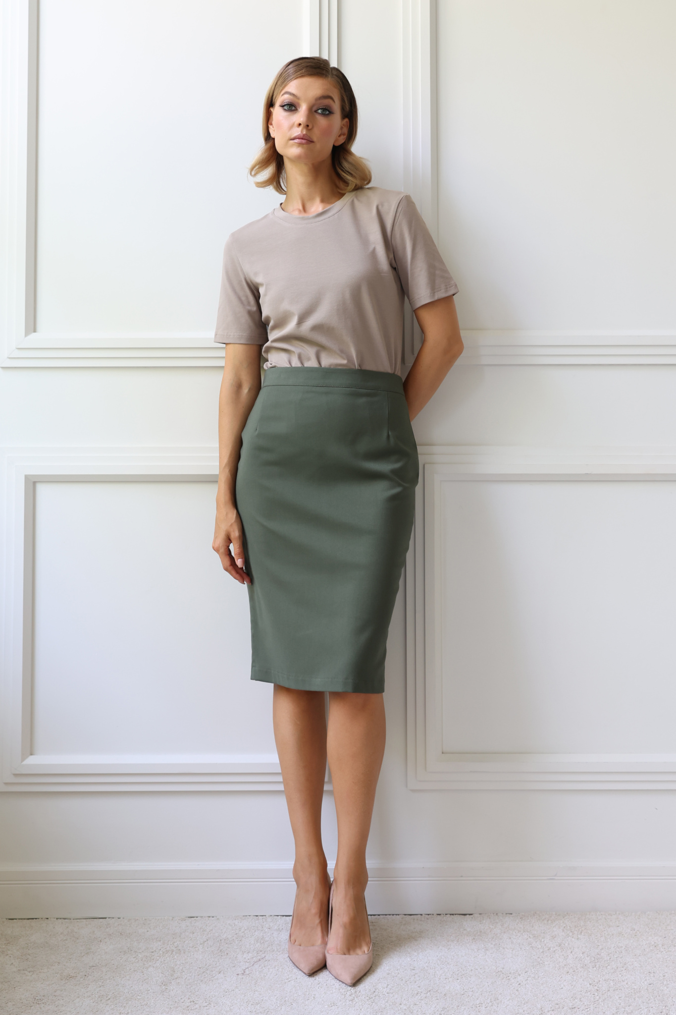 Юбка-карандаш из костюмной ткани