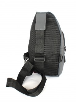 Рюкзак (сумка) муж Battr-3811 (однолямочный), 2отд, плечевой ремень, 2внеш карм, серый 257857