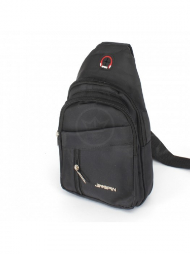 Рюкзак (сумка) муж Battr-9902 (однолямочный), 1отд, плечевой ремень, 3внеш карм, черный 242041