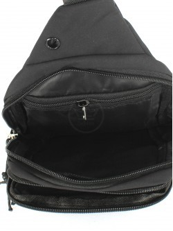 Рюкзак (сумка) муж Battr-002 (однолямочный), 2отд, плечевой ремень, 2внеш+1внут/ карм, черный 257867