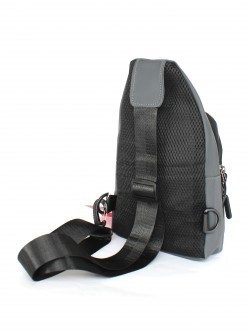 Рюкзак (сумка) муж Battr-387 (однолямочный), 2отд, плечевой ремень, 2внеш карм, серый 257860