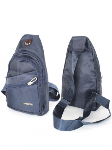Рюкзак (сумка) муж Battr-9904 (однолямочный), 1отд, плечевой ремень, 2внеш карм, синий 257848