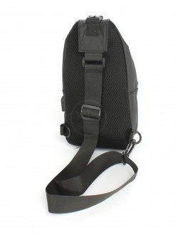Рюкзак (сумка) муж Battr-604 (однолямочный), (USB-заряд), 1отд, плечевой ремень, 2внеш карм, черный 254336
