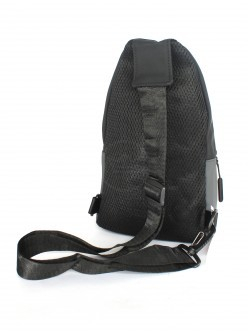 Рюкзак (сумка) муж Battr-385 (однолямочный), 2отд, плечевой ремень, черный/серый 257858