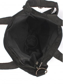 Сумка женская текстиль LIU-02 (шоппер) -mpl, 1 отд, плечевой ремень, вельвет черный 254096