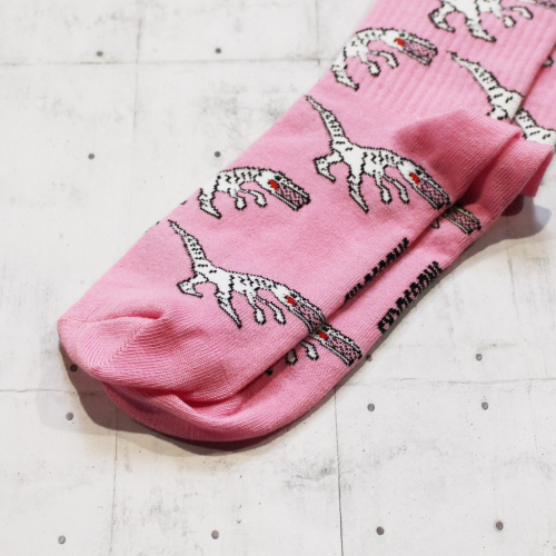 Носки дино на розовом