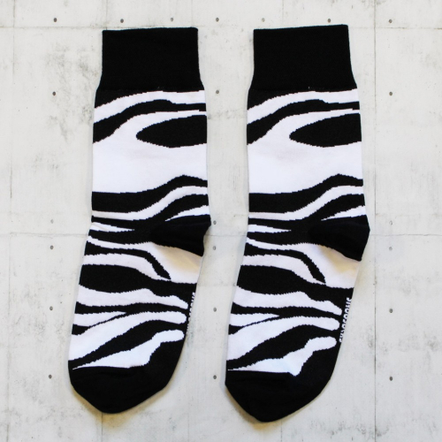 Носки как зебра полоски черно-белые