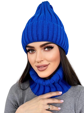 Набор шапка и снуд Синяя Арт. Н44