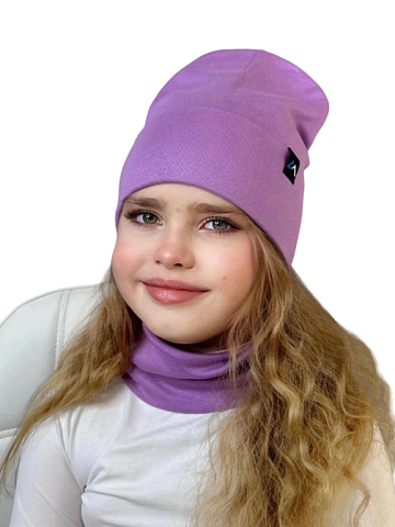 Детский набор шапка и снуд Фиолетовый Арт. ДН28