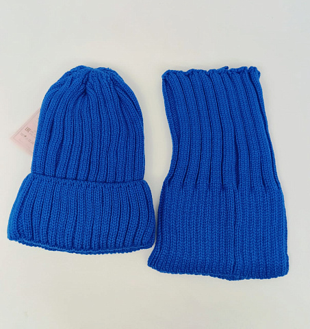 Набор шапка и снуд Синяя Арт. Н44