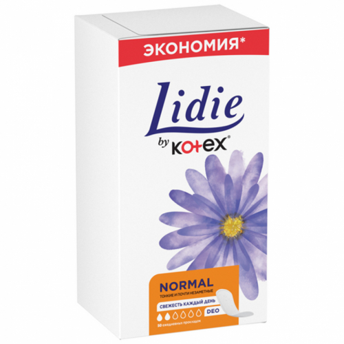 Ежедневные ароматизированные прокладки Lidie by Kotex Normal Deo, 50 шт.